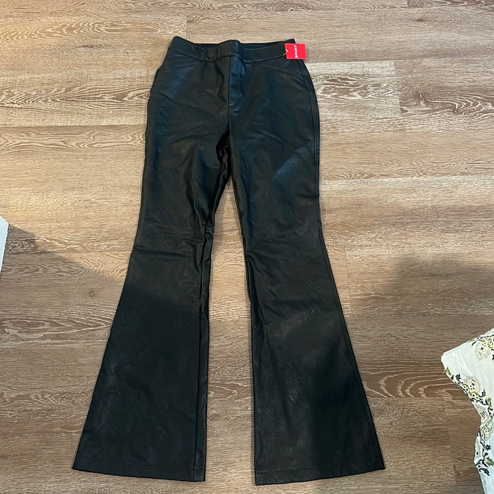 Leather Like Flare Pant